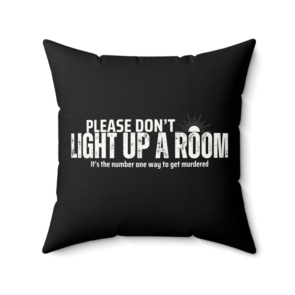 Stay Alive Faux Suede Pillow - Black