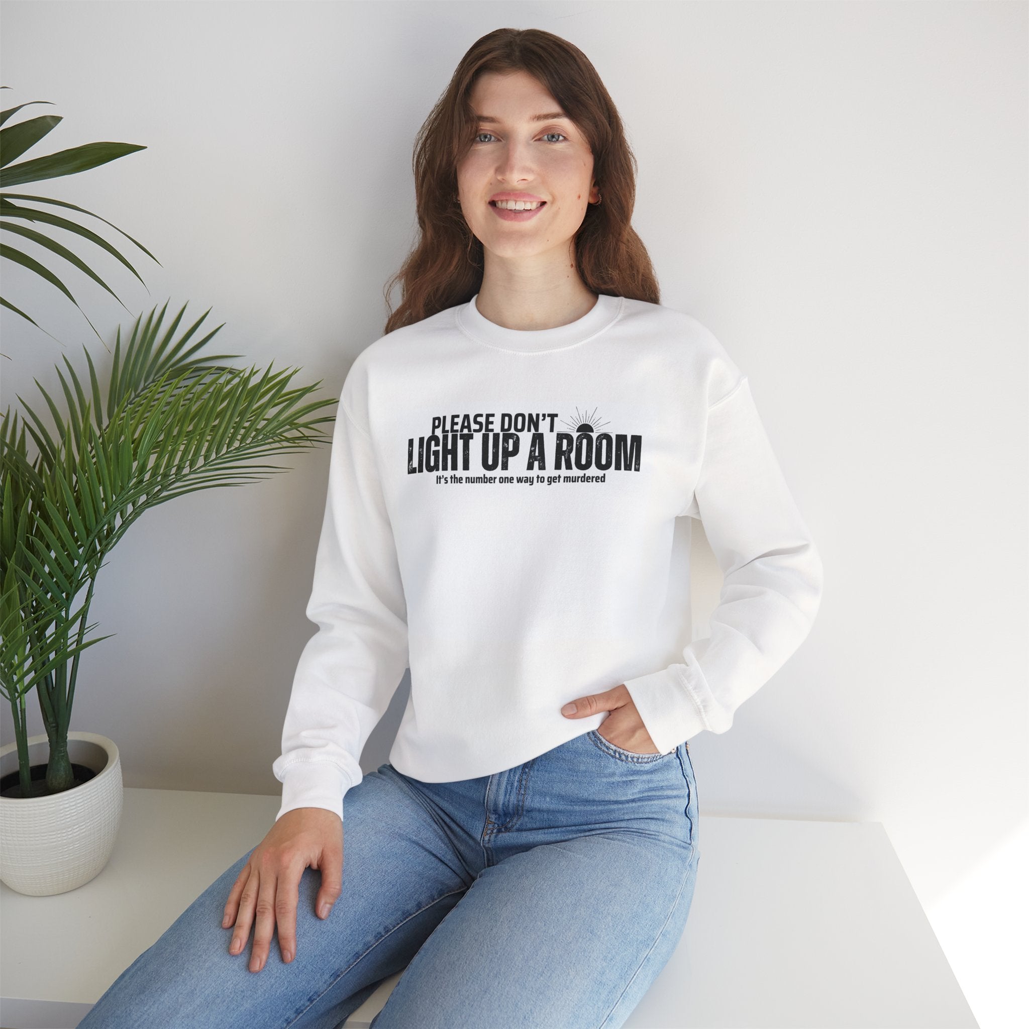 Stay Alive Crewneck Sweatshirt - White
