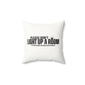 Stay Alive Faux Suede Pillow - White