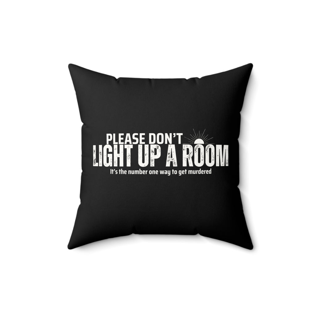 Stay Alive Faux Suede Pillow - Black