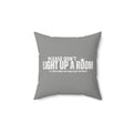 Stay Alive Faux Suede Pillow - Grey